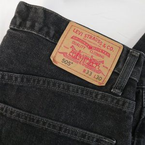 Black Denim Jeans 505 | Levi's 33/30